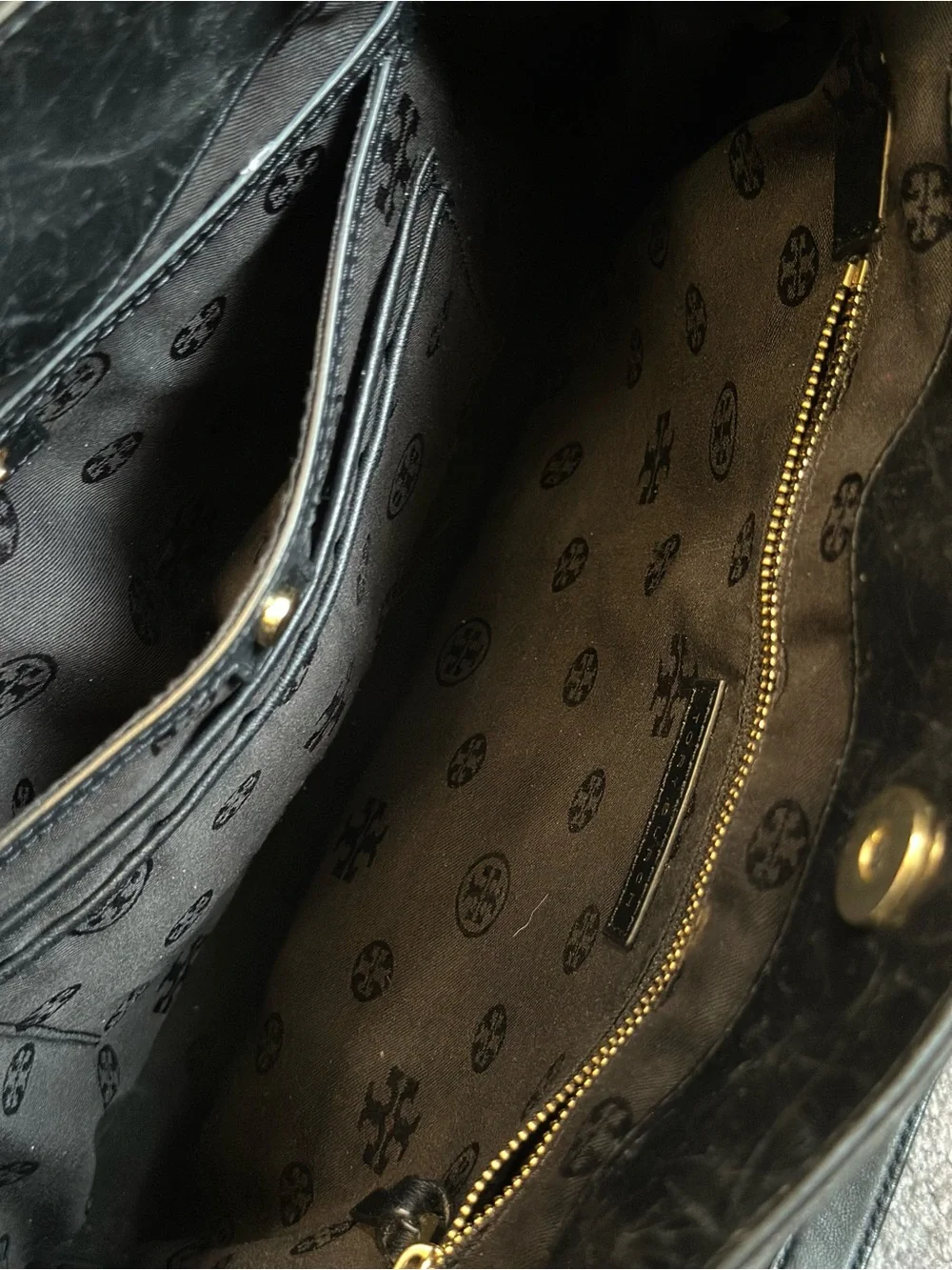 Tory Burch Black Quilted Leather Chain-Handle Shoulder Bag